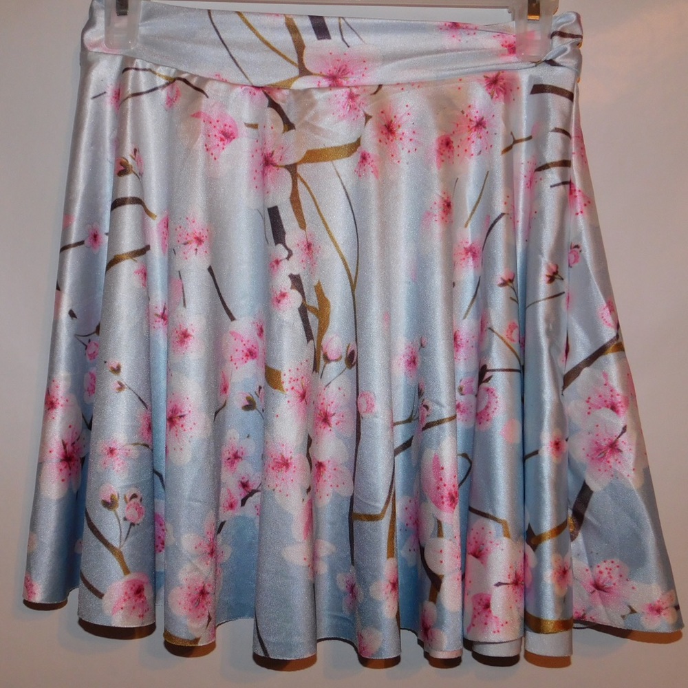 Blue flower kawaii skirt